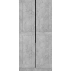 Garde-robe Gris béton 82,5x51,5x180 cm Aggloméré vidaXL