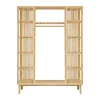 Garde-robe Hudiksvall à 2 portes coulissantes 185 x 140 x 45 cm en.casa