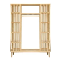 Garde-robe Hudiksvall à 2 portes coulissantes 185 x 140 x 45 cm en.casa
