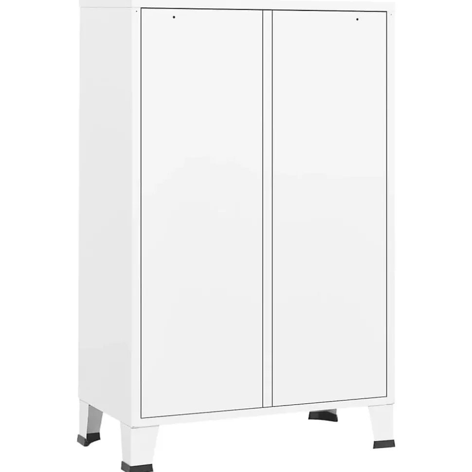 Garde-robe industrielle Blanc 67x35x107 cm Acier vidaXL