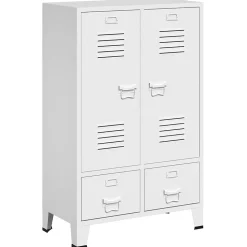 Garde-robe industrielle Blanc 67x35x107 cm Acier vidaXL