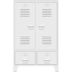 Garde-robe industrielle Blanc 67x35x107 cm Acier vidaXL