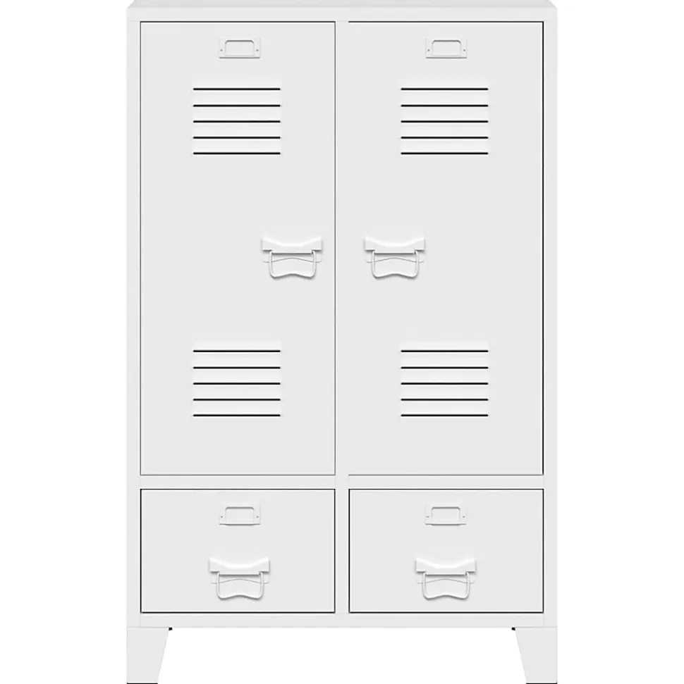 Garde-robe industrielle Blanc 67x35x107 cm Acier vidaXL