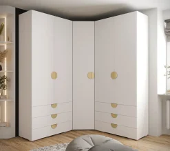 Garde-robe Inova 4 porte battante 236,7/182/47 5 Portes (blanc)