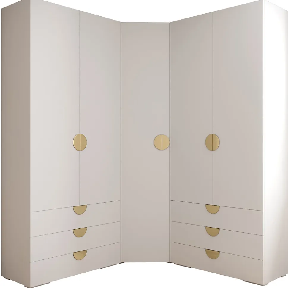 Garde-robe Inova 4 porte battante 236,7/182/47 5 Portes (blanc)