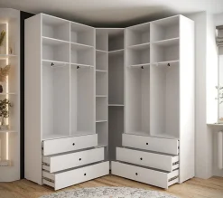 Garde-robe Inova 4 porte battante 236,7/182/47 5 Portes (blanc)