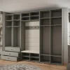 Garde-robe Inova 1 porte battante 236,7/300/47 4 Portes (gris)