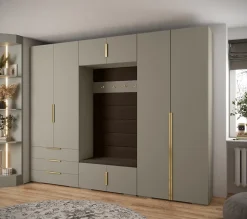 Garde-robe Inova 1 porte battante 236,7/300/47 4 Portes (gris)