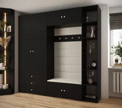 Garde-robe Inova 2 porte battante 236,7/240/47 2 Portes (noir)
