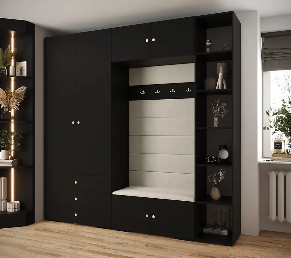 Garde-robe Inova 2 porte battante 236,7/240/47 2 Portes (noir)