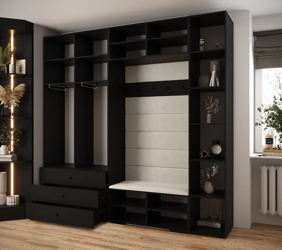 Garde-robe Inova 2 porte battante 236,7/240/47 2 Portes (noir)