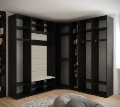 Garde-robe Inova 3 porte battante 236,7/232/47 4 Portes (noir)