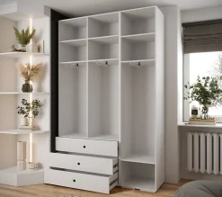 Garde-robe Inova 4 porte battante 236,7/150/47 3 Portes (blanc)