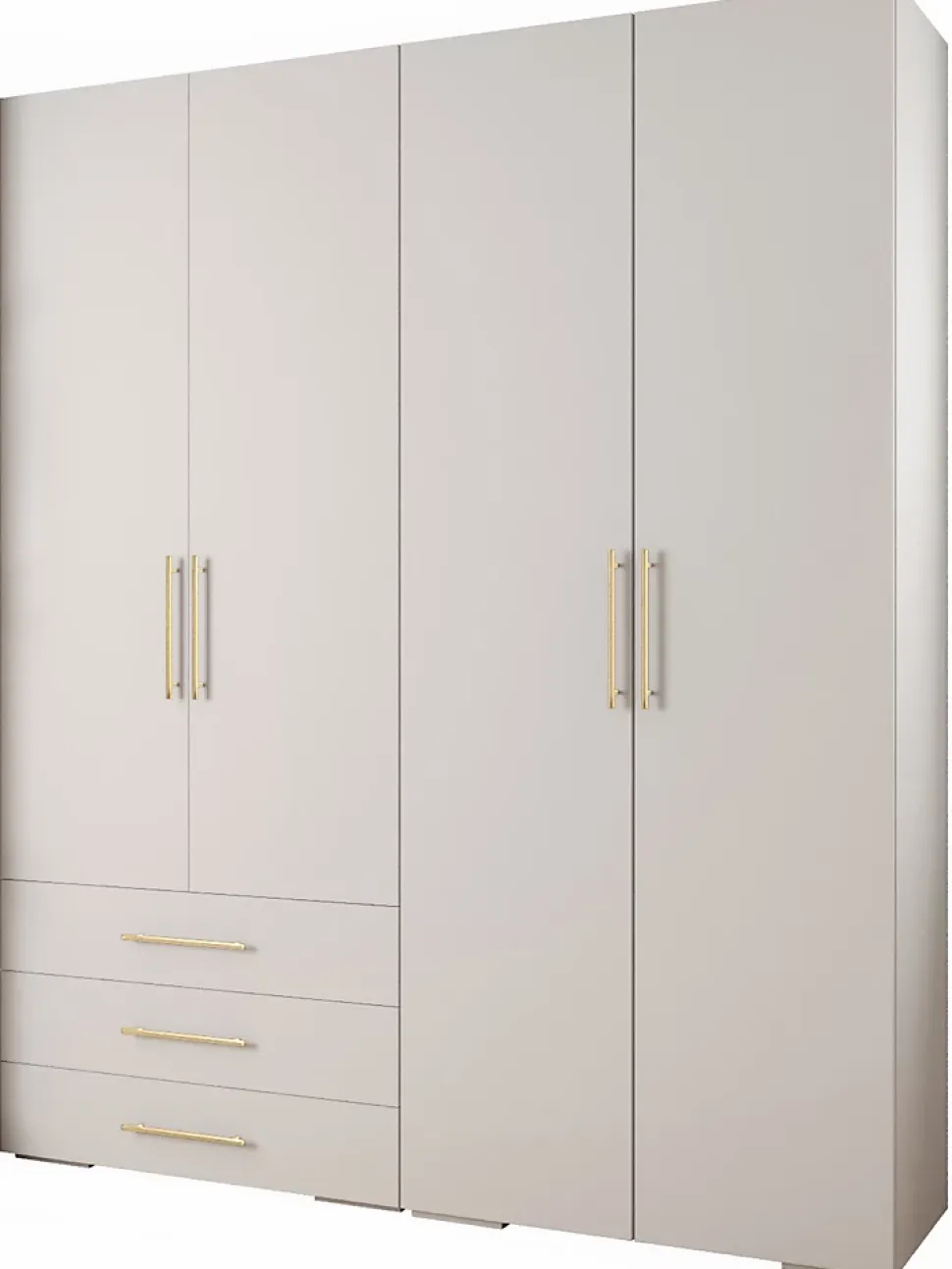 Garde-robe Inova 3 porte battante 236,7/200/47 4 Portes (blanc)