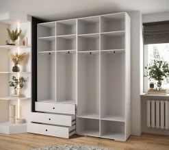 Garde-robe Inova 3 porte battante 236,7/200/47 4 Portes (blanc)