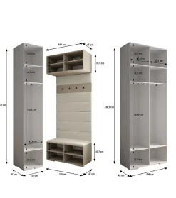 Garde-robe Inova 3 porte battante 236,7/250/47 3 Portes (noir)