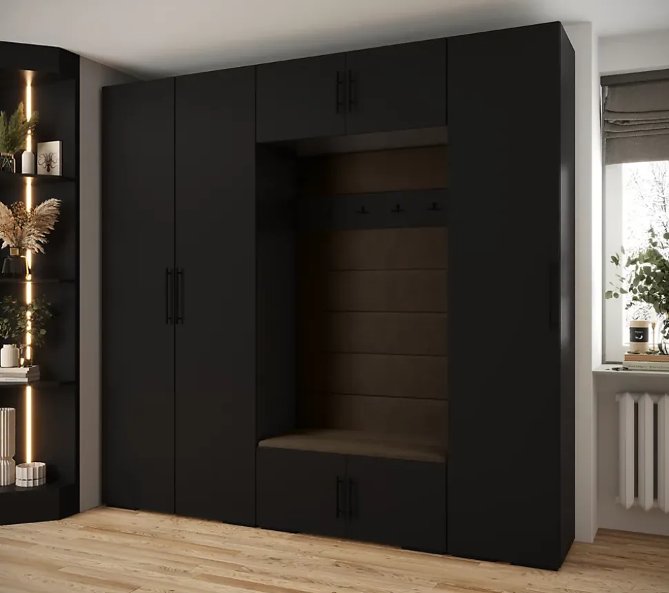 Garde-robe Inova 3 porte battante 236,7/250/47 3 Portes (noir)