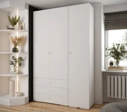 Garde-robe Inova 2 porte battante 236,7/150/47 3 Portes (blanc)