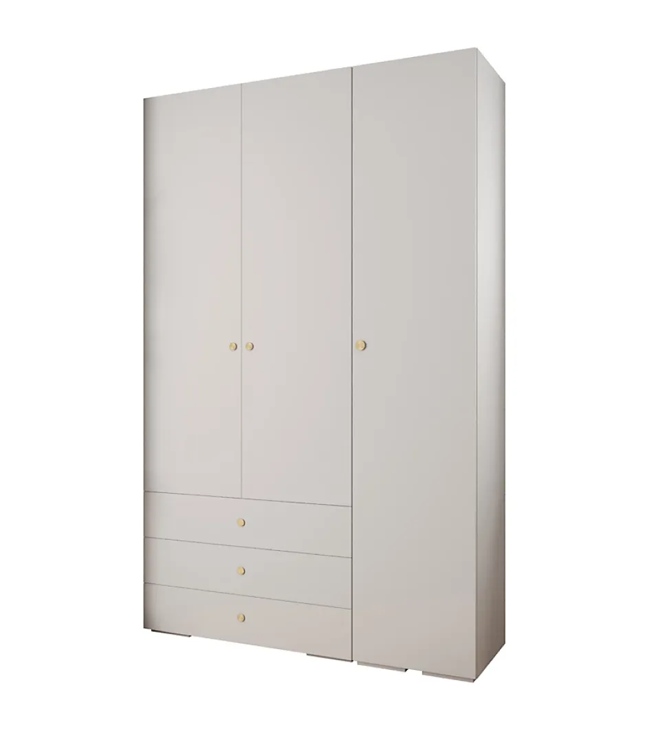Garde-robe Inova 2 porte battante 236,7/150/47 3 Portes (blanc)