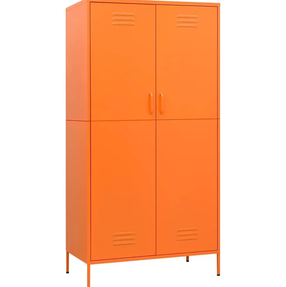 Garde-robe Orange 90x50x180 cm Acier vidaXL