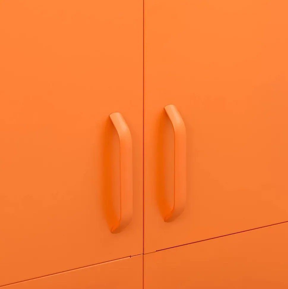 Garde-robe Orange 90x50x180 cm Acier vidaXL