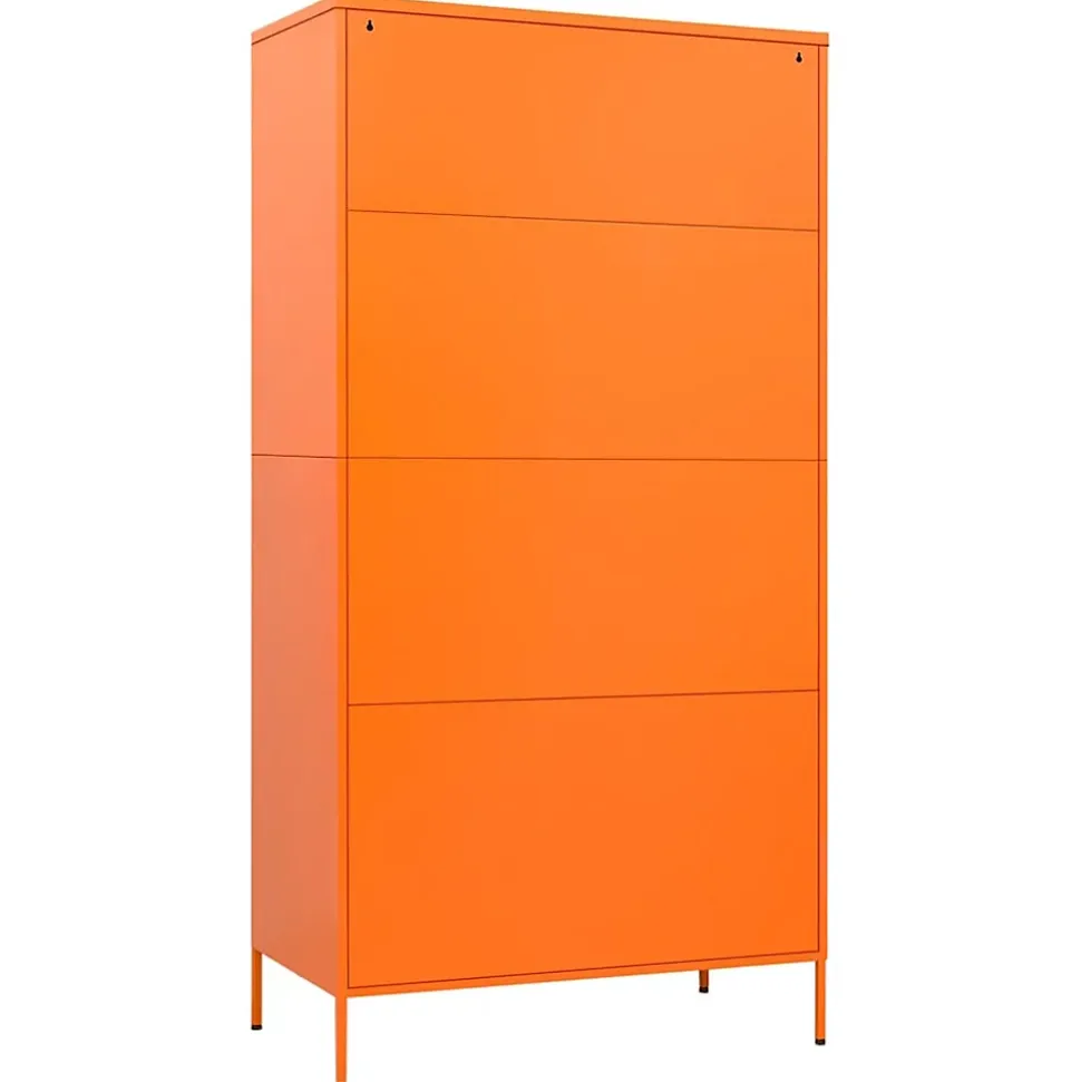 Garde-robe Orange 90x50x180 cm Acier vidaXL