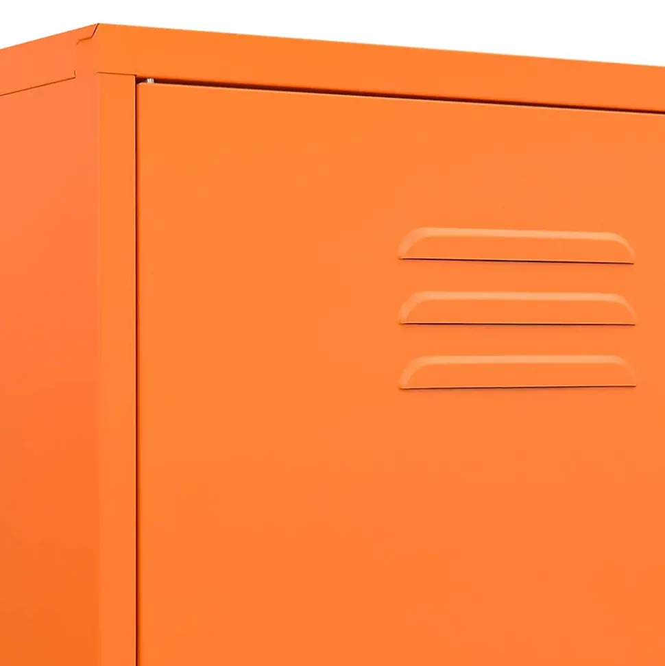 Garde-robe Orange 90x50x180 cm Acier vidaXL
