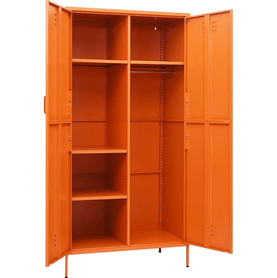 Garde-robe Orange 90x50x180 cm Acier vidaXL