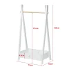 Garde-robe pour enfant Laxe avec compartiment de rangement 126 x 73 x 43 cm blanc en.casa