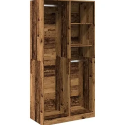 Garde-robe vieux bois 100x50x200 cm bois d'ingénierie vidaXL