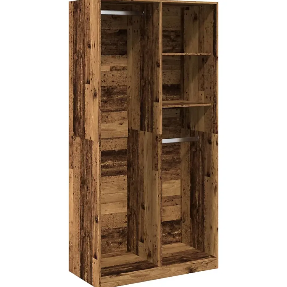 Garde-robe vieux bois 100x50x200 cm bois d'ingénierie vidaXL