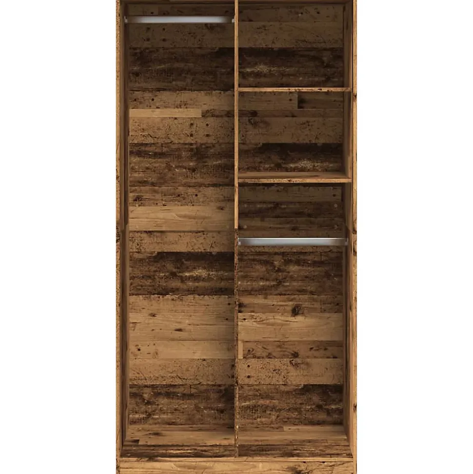 Garde-robe vieux bois 100x50x200 cm bois d'ingénierie vidaXL