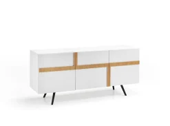 Ginger Buffet 3 portes (180x80 H cm) en Mélamine Blanc