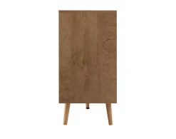 Goto - buffet bas - effet bois et cannage - 3 portes - 140 cm - Best Mobilier