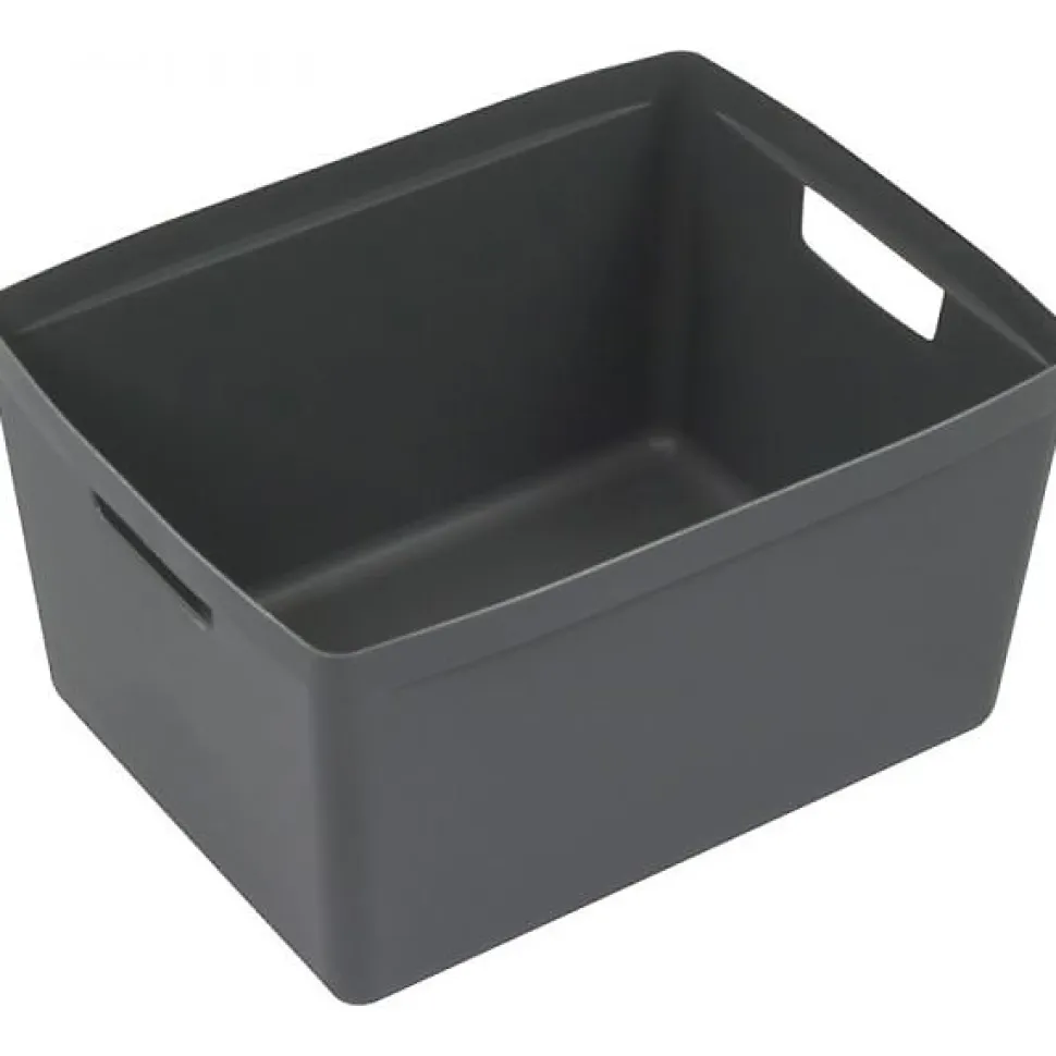 Grand Bac de rangement design 28 litres - Gris Foncé