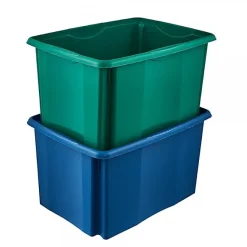 Grand Bac en plastique recyclé 45 litres - Noir