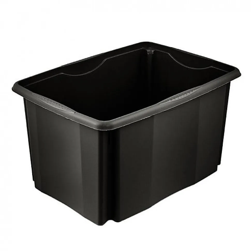 Grand Bac en plastique recyclé 45 litres - Noir