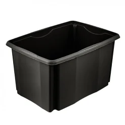 Grand Bac en plastique recyclé 45 litres - Noir
