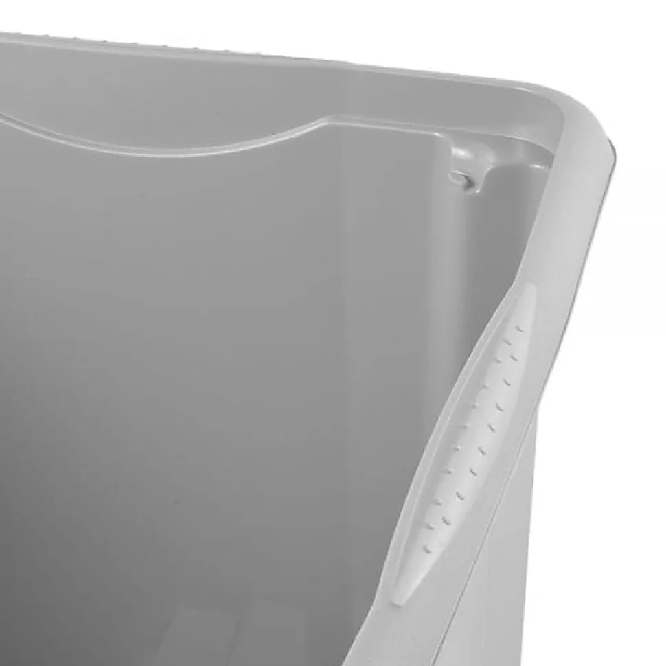 Grand Bac en plastique recyclé 45 litres - Gris Clair