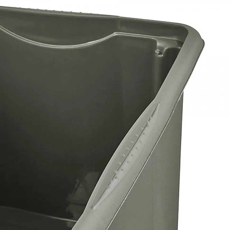 Grand Bac en plastique recyclé 45 litres - Gris