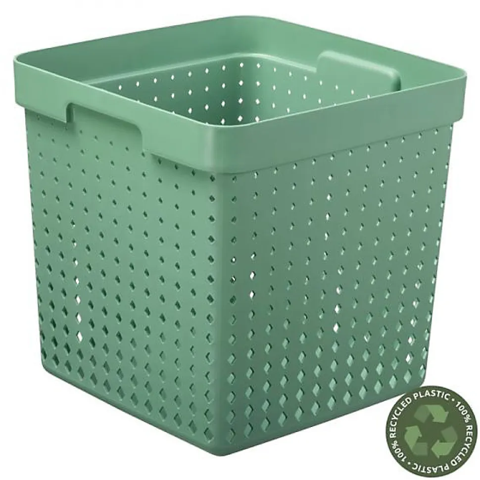 Grand Panier de rangement en Plastique Recyclé XL - Vert