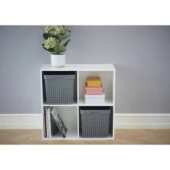 Grand Panier de rangement en Plastique Recyclé XL - Blanc