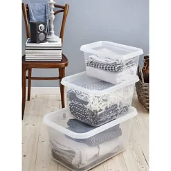 Grande Boîte de rangement transparente 60 litres Basic XL