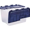 Grande Boîte de rangement avec Couvercle 2 Volets 55 litres