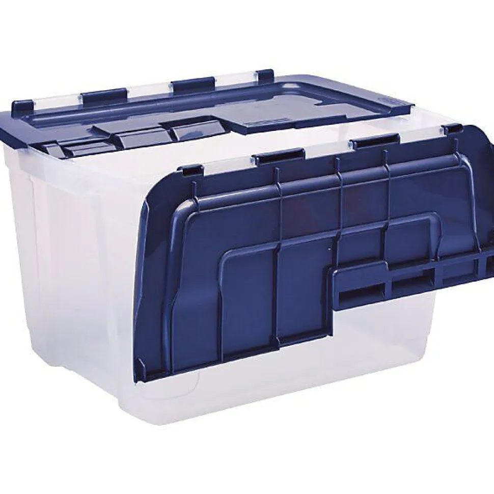 Grande Boîte de rangement avec Couvercle 2 Volets 55 litres