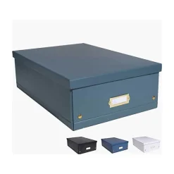 Grande Boîte de rangement en Carton A3+ Neo Deco - Bleu