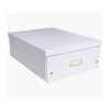 Grande Boîte de rangement en Carton A3+ Neo Deco - Blanc
