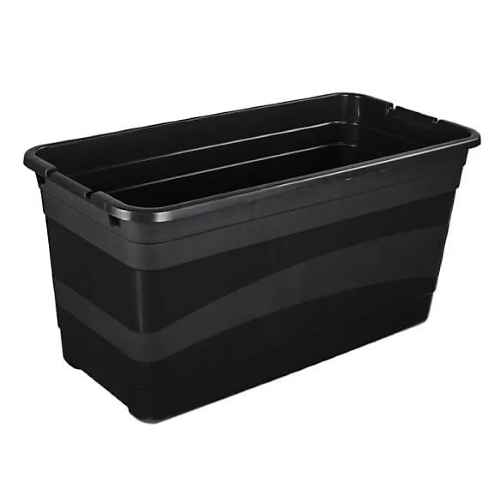 Grande Boîte de rangement noire 83 litres - Rouge
