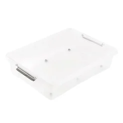 Grande Boîte Plate sous lit à roulettes 61 litres
