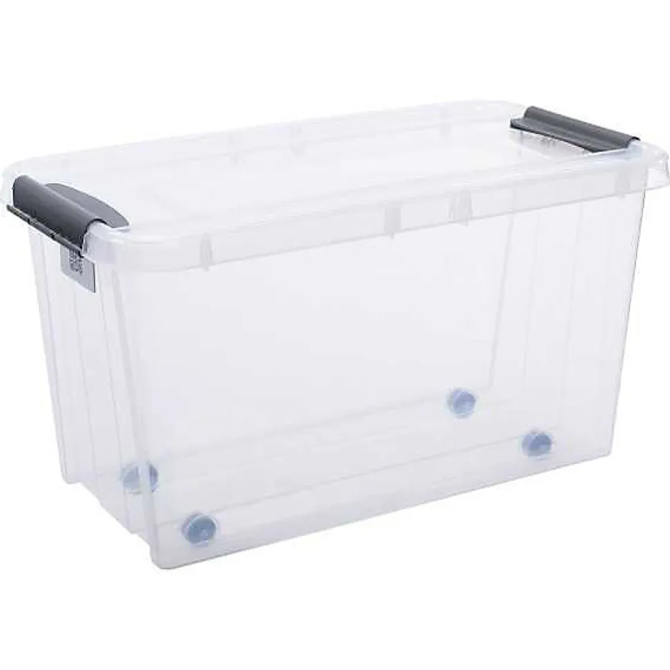 Grande Boîte transparente à roulettes 70 litres ProBox